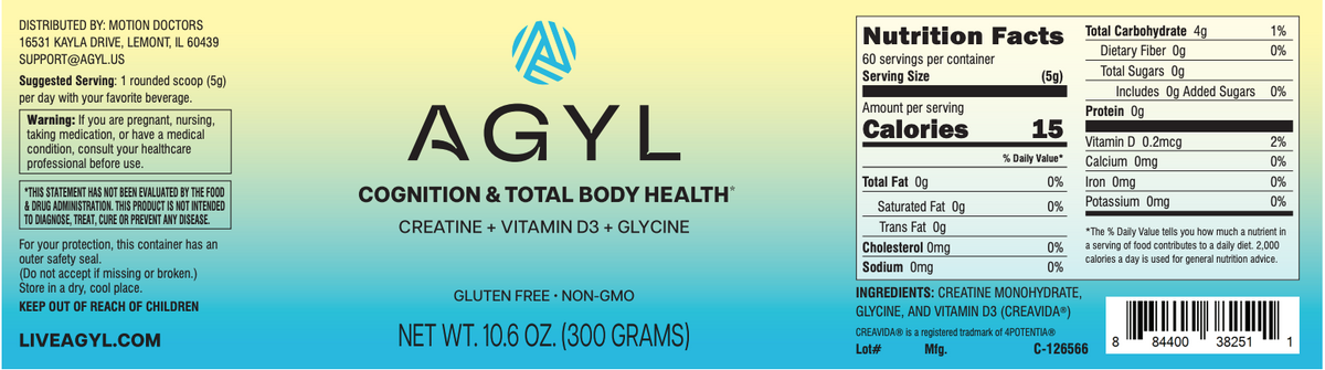 AGYL Creatine Powder